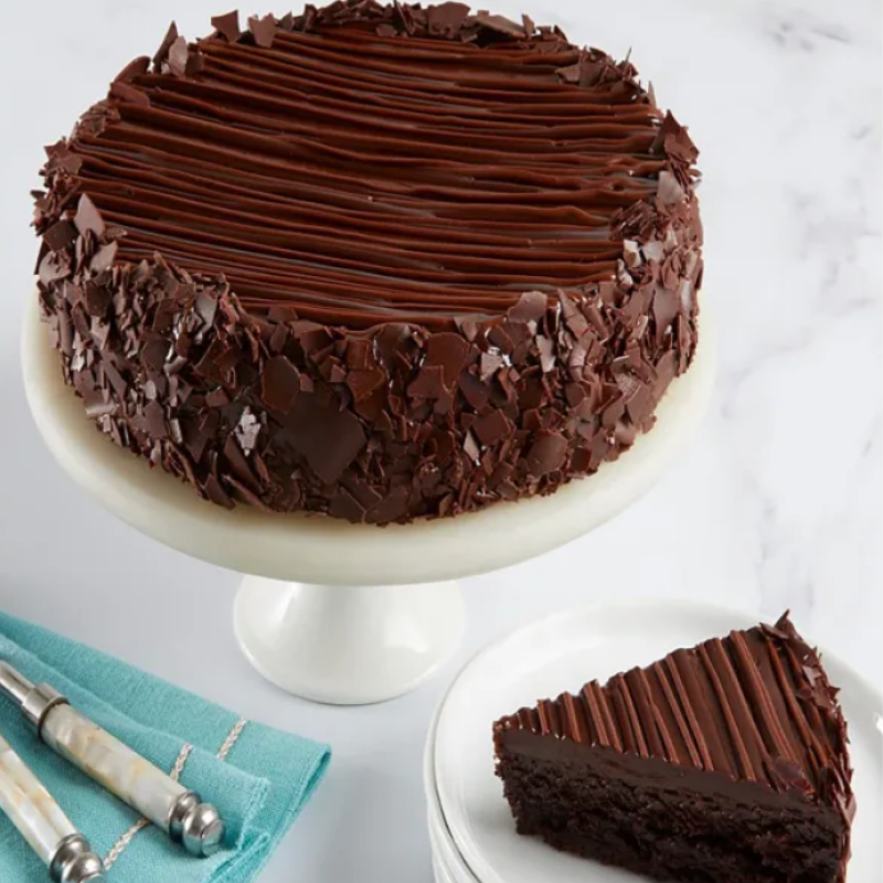 Triple Chocolate Enrobed Brownie Cake